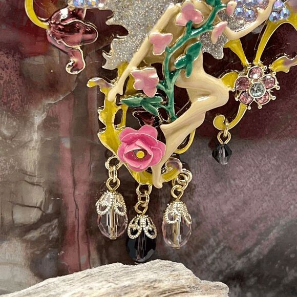 Kirks Folly Fairy of the Flowers Pendant/Pin Necklace - Picture 2 of 10
